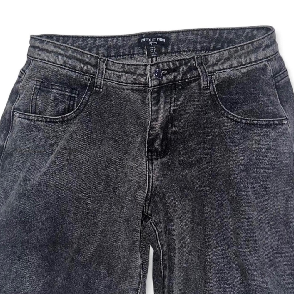 Prettylittlething Grey Washed Baggy Low Waisted J… - image 1